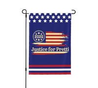 Justice For Alex Pretti Garden Flag 28x40 Ice Out Yard Sign No Flagstand Double Sided