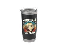 Justice For Pluto Vintage Non dimenticare mai la divertente scienza spaziale Bicchiere termico in acciaio inox doppia parete