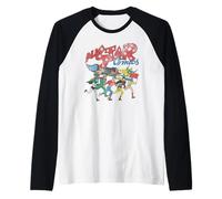 Justice League all Star Comics Maglia con Maniche Raglan