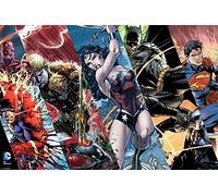 JUSTICE LEAGUE Heroes-Maxi Poster, in Legno, Colore: Multicolore