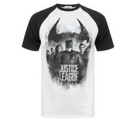 Justice League - Maglietta con maniche a contrasto - Uomo (NS4412)