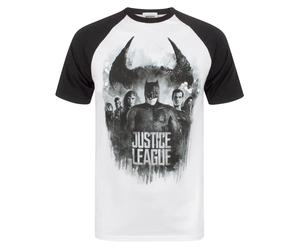 Justice League - Maglietta con maniche a contrasto - Uomo (NS4412)