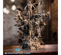 Justice League Stampa 3D Resina, Taglia 18Cm Per Personaggio (Non Dipinto)