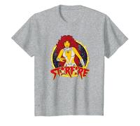 Justice League Starfire Maglietta, Bambini, Grigio Melange, 8 Anni