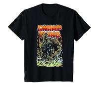 Justice League Swamp Thing Maglietta, Bambini, Nero, 3 Anni