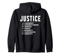 Justice Meaning Best Social Campaign Sign Human Rights Felpa con Cappuccio