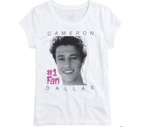 Justice Ragazze Cameron Dallas Grafico T-Shirt, Bianco, Piccolo Bambini (4-7), 5