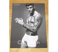 JUSTIN BIEBER CALVIN KLEIN PROMO POSTER GAY ORIGINALE COMMERCIALE