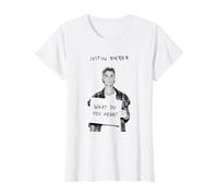 Justin Bieber Ufficiale Cosa intendi con Copertina Singola B&W Maglietta, Donna, Bianco, S