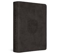 Holy Bible: English Standard Version, Trutone, Charcoal, Shield Design, Men's Study Bible With Ribbon Marker