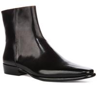 Justinreess England Jordan a Punta Pelle Caviglia Uomo Stivale BLACK UK 6 - 11