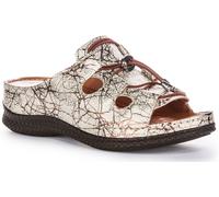 Justinreess Sandali Mule In Pelle Con Tacco A Wedge Leopardo EU 36-42