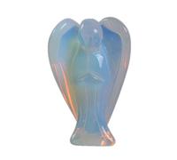Justinstones intagliato pietra preziosa Peace Angel Pocket Guardian Angel Healing statua 5,1 cm Opalite