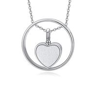 JUSTKIDSTOY Collana in argento Sterling 925 con ciondolo a forma di girasole/rosa/zampa, per ceneri commemorative, regalo per donne, Argento sterling, N A