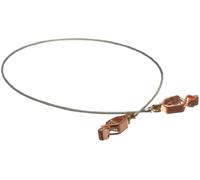 Justrite 08500 - Filo di collegamento flessibile lungo con due clip, 7,6 m