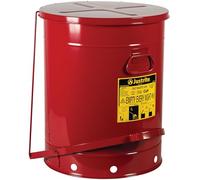 Justrite 09700 rifiuti oleosi di sicurezza in acciaio zincato con leva per piede, capacità 80 L, diametro x 18-3/20,32 cm (8") 23-7/H (16 40,64 cm, colore: rosso
