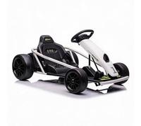 JustSmart Go-Kart elettrico bambini bianco drift kart per bambini 6-12 anni