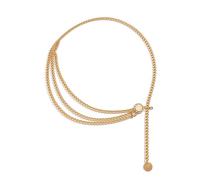 JUSTUNX Lega Regolabile Vita Catena Stratificata Pancia Catena Sexy Stomaco Catena Del Corpo Gioielli Accessori per Donne e Ragazze (A)