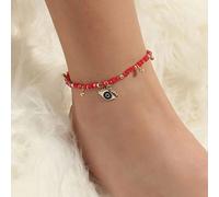 JUSTUSNX Boho Layered Regolabile Cavigliera Colore Mix Perline Braccialetto Della Cavigliera Spiaggia Estate Piede Catena Dei Monili per Le Donne e Ragazze (C)