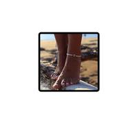 JUSTUSNX Cavigliera stile etnico alla moda argento braccialetto alla caviglia stella marina tartaruga marina catena piede accessori gioielli regolabile per donne e ragazze (B)