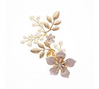 JUSTUSNX Fermaglio per capelli da sposa con fiori e perle, forcine per capelli da sposa, per donne e ragazze