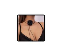 JUSTUSNX Gothic Fabric Flower Choker Collana Halloween Accessori per le donne e le ragazze
