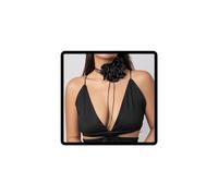 JUSTUSNX Gothic Fabric Flower Choker Collana Halloween Accessori per le donne e le ragazze (C)