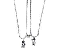 JUSTUSNX JUSTUNX Coppie Collana Magnetica Pendente Astronauta Collana di Abbinamento Collane per Migliori Amici Sorelle Fratello Fidanzato Fidanzato Fidanzata Gioielli di Abbinamento