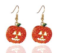 JUSTUSNX Orecchini a forma di zucca, ragno, pipistrello, orecchini gotici, accessori per costume di Halloween, da donna, Misura unica, Lega di acciaio