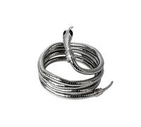JUSTUSNX Snake Choker Collana per le Donne Regolabile Snake Shape Collar Collana Curva Bar Design Snake Collana Halloween Party Accessori (Silver)