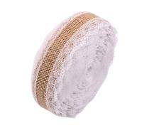 Juta Rotolo 25mm Jute Burlap Ribbons Vintage Wedding Accessories One Meter Lace Hessian Rustic Weddings & Events Birthday Party Favors(Color-03)