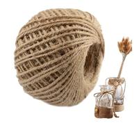 Jute Twine - Natural Cord, Rustic String for DIY Crafters, Strong Thread with 164ft Length, Craft Supply, Eco Rope for Gardeners, Farmers and Wedding Planners Favor Wrapping Macrame Weaving Workshop