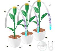 JUTIMER 3 Pezzi Ventilatore Repellente Per Mosche Con 3 Foglie Verdi, USB Con Interruttore Ventilatore Scaccia, Respinge Vespe e Mosche Il Campeggio o Ristoranti