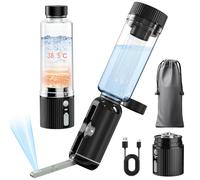 JUTIMER Bidet Portatile con Riscaldamento - Bidet da Viaggio a Temperatura Regolabile per Igiene Intima - Design Ergonomico Antigoccia, Serbatoio da 200 ml - Regalo Essenziale per Maternità e Viaggi