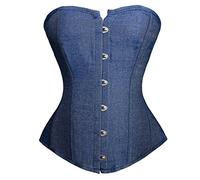 jutrisujo corsetto bustino jeans modellante dimagrante sexy donna Blu m