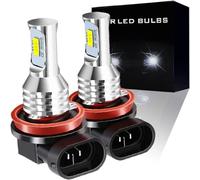 JUTTAUTO H11 - Lampadine LED per fari da 40 W, 8000 lumen, luce LED più luminosa 6000 K, bianco freddo H8, kit di conversione fendinebbia IP68, impermeabile, installazione rapida, confezione da 2