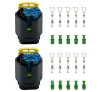 JUUDDENPARTS 2 pezzi 1928405159 5 vie trapez sigillato connettore femmina W Terminali guarnizioni, ricambio per Accord Odyssey CRV benzina, sostituisce 1928405159