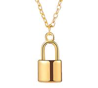 Juuewrryg Antico Chunky Catena a Maglia Spessa La Collana Adatto per Le Donne Coppia Pendenti sul Collo Regali Di Fantasia, Oro
