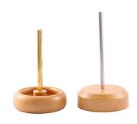 Juuewrryg Perla di Legno Spinner Caricatore Ciotola Catena Perline Rocaille Catena Strumento Fabbricazione Dispositivo con 4 Aghi Set per Perline e Lettering