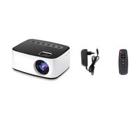 Juuewrryg Proiettore LED 1080P versione senza per il telefono mobile, mini proiettore di casa teatro video, facile da usare, di qualità, presa EU-A
