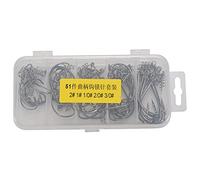 Juuewrryg Set di ganci a manovella combinati 51 pz/set di accessori per gruppo di ganci per manovella da pesca con perno a molla
