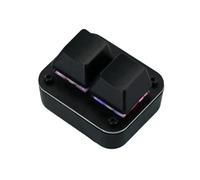Juuewrryg Tastiera Mini 2 Tasti USB Switch Ergonomico Tastiera Retroilluminata Gaming Desktop Media, Programmabile, Tasto Stampato a Iniezione B