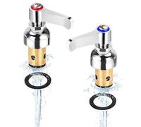 JUUJCH 2 pezzi di montaggio per maniglia laterale calda e fredda, compatibile con tutte le parti di montaggio dello stelo della maniglia del rubinetto in ottone T&S, sostituzione valvola 002713-40