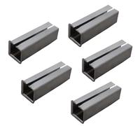 JUVA Manicotto Compensazione in Ferro da Inserire | H5041 | Lunghezza 15 mm | Manicotto adattatore da 6 a 7 mm | 5 Pezzi - Manicotto in metallo per serrature da infilare e serrature | Acciaio Bianco