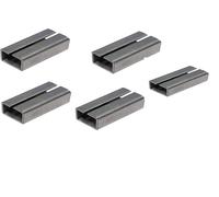 JUVA Manicotto di Compensazione in Ferro da Inserire H5041 | Acciaio Bianco | Lunghezza 15 mm | Adattatore da 7 a 8 mm | 5 Pezzi | Per Serrature da Infilare