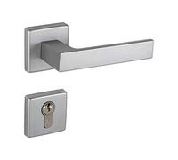 JUVA Maniglie per Porta PUSH 1317 - Maniglia Durevole in Acciaio Inox per Porte Interne ed Esterne - Design Moderno - Argento - Per Porte Spesse da 35 a 47 mm