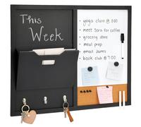 Juvale Message Command Center & Wall Organizer Monte Family Office Family Whiteboard Board Board Board Combo INBBASSE Sorter Chiave e magneti (22x18