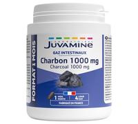 JUVAMINE Carbone vegetale 1.000 mg, Digestione, gas e gonfiore, 120 Gel