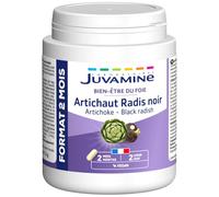 JUVAMINE - Carciofo Ravanello nero - Digestione - Funzionamento dell'apparato digerente e del fegato - Programma di 2 mesi - 120 capsule vegetali - Prodotto in Francia