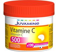 JUVAMINE Vitamina C 500, Anti-stanchezza, immunità, vitalità, 120 Cpr | Supporta le difese naturali e il sistema immunitario, energia quotidiana, assorbimento ottimizzato, prodotto in Francia